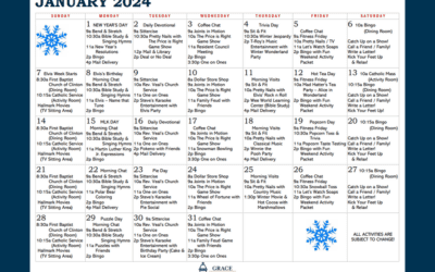 January Activity Calendar