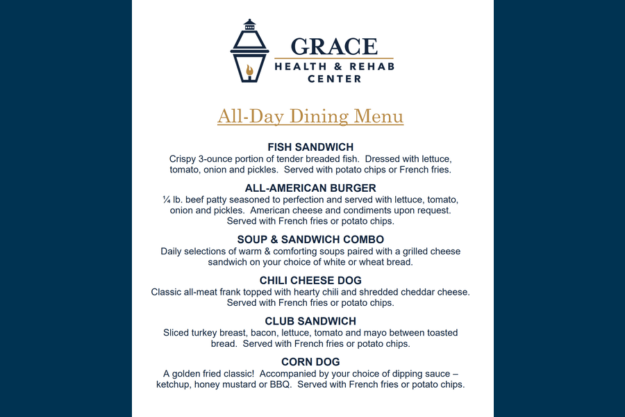 March All-Day Dining Menu