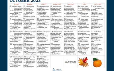 October Activity Calendar