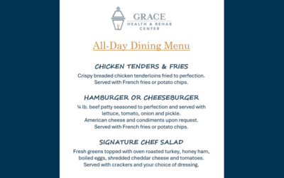 August All-Day Dining Menu