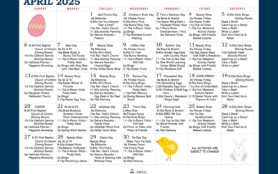 April Activity Calendar