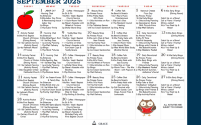 September Activity Calendar