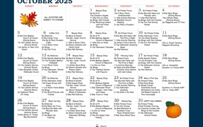 October Activity Calendar