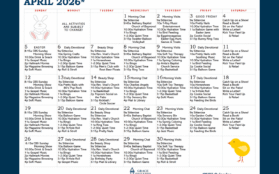 April MCU Activity Calendar