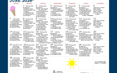 June MCU Activity Calendar