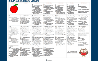 September Activity Calendar