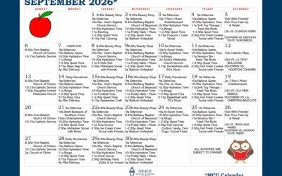 September MCU Activity Calendar